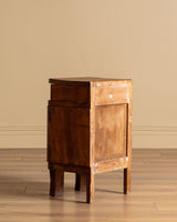 Pair of Art Deco Geometric Wood Nightstands, Italy, 1920's