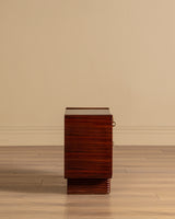 Pair of Art Deco Burl Wood Nightstands, Italy, 1930's