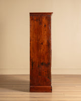 Rustic Diamond Panel Armoire w/ Iron Fastenings, Italy, 19th Century