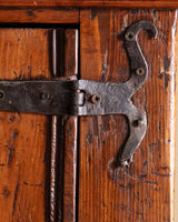 Rustic Diamond Panel Armoire w/ Iron Fastenings, Italy, 19th Century