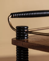 Italian Ribbed Leg Bar Table w/ Brass Accents, 1960's