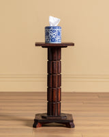Tramp Art Carved Wood Pedestal, American, Early 20th Century