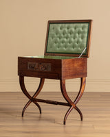 Carved and Inlaid Sewing Table Manner of Luigi Scremin, Italy, 1930's