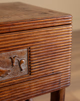 Carved and Inlaid Sewing Table Manner of Luigi Scremin, Italy, 1930's