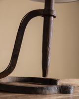 Oversized Horseshoe Iron Table Lamp, France, 1930's