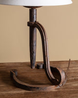 Oversized Horseshoe Iron Table Lamp, France, 1930's