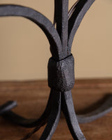 Pair of Spanish Three-Light Iron Candelabra Table Lamps, Eruope, 1930's