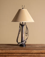 Sculptural Draped Ribbon Cast Brass Table Lamp, Europe, Mid Century