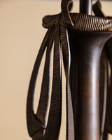 Sculptural Draped Ribbon Cast Brass Table Lamp, Europe, Mid Century