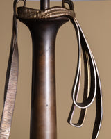 Sculptural Draped Ribbon Cast Brass Table Lamp, Europe, Mid Century