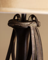 Sculptural Draped Ribbon Cast Brass Table Lamp, Europe, Mid Century