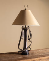 Sculptural Draped Ribbon Cast Brass Table Lamp, Europe, Mid Century