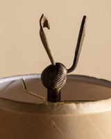 Sculptural Draped Ribbon Cast Brass Table Lamp, Europe, Mid Century