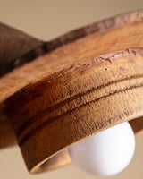 One-of-a-Kind Primitive Sculptural Wood Floor Lamp
