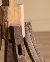 One-of-a-Kind Primitive Sculptural Wood Floor Lamp