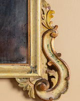 Venetian Rococo Mirror with Painted Accents, Italy, 19th Century