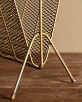 Looped Gold-Tone Metal Magazine Rack Manner of Gio Ponti, Italy, 1950's
