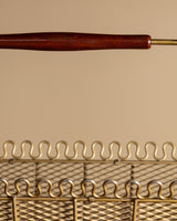 Looped Gold-Tone Metal Magazine Rack Manner of Gio Ponti, Italy, 1950's