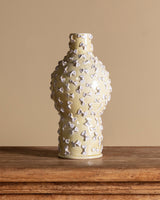 Large Butter Yellow Bow Studio Pottery Vase, Italy, 1970s