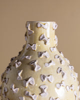 Large Butter Yellow Bow Studio Pottery Vase, Italy, 1970s