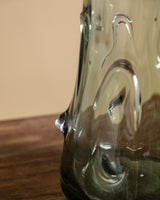 Sculptural Green Murano Glass Vase, Italy, 1960s