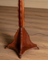 Art Deco Sculptural Oak Floor Lamp, Netherlands, Circa 1920s