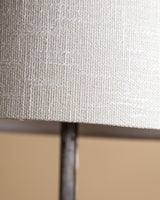 French Iron Floor Lamp with Stone Shelf, 1960's