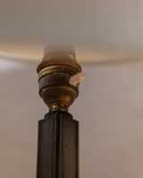 French Iron Floor Lamp with Stone Shelf, 1960's