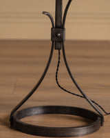 French Iron Floor Lamp with Stone Shelf, 1960's