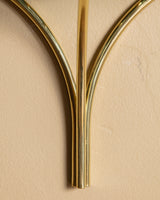 Sculptural Glass & Brass Wall Shelf #2 in the Manner of Fontana Arte, Italy