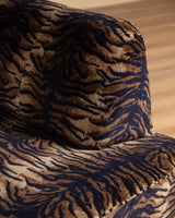 Sculptural Mid Century Sofa on Wood Base in Caspian Velvet, Europe, 1960's