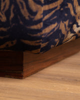 Sculptural Mid Century Sofa on Wood Base in Caspian Velvet, Europe, 1960's