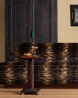 Sculptural Mid Century Sofa on Wood Base in Caspian Velvet, Europe, 1960's