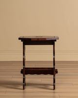 Pierced Card Suit Occasional Table w/ Storage Top, Italy, 1920's