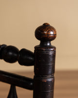 Bobbin-Turned Wood Armchair with Ball Finials, Early 20th Century