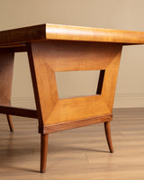 Luigi Scremin Sculptural Wood Dining Table, Italy, 1930s