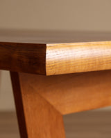 Luigi Scremin Sculptural Wood Dining Table, Italy, 1930s
