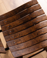 Set of 4 Slatted Wood Swivel Chairs Manner of Arthur Umanoff, 1960's