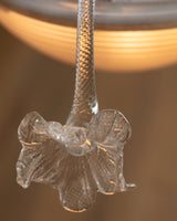 Large Murano Glass Floral Chandelier Manner of Barovier & Toso, Italy, 1950s