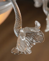 Large Murano Glass Floral Chandelier Manner of Barovier & Toso, Italy, 1950s