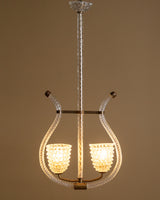 Barovier & Toso Rostrato Murano Glass Chandelier, Italy, 1940s