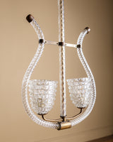Barovier & Toso Rostrato Murano Glass Chandelier, Italy, 1940s
