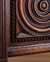 Set of 6 Neo-Basque Oak & Rush Dining Chairs, France, 1950's