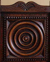 Set of 6 Neo-Basque Oak & Rush Dining Chairs, France, 1950's