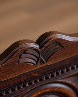 Set of 6 Neo-Basque Oak & Rush Dining Chairs, France, 1950's