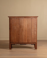 Linen Fold Carved Oak Cabinet w/ Iron Fastenings, Belgium, 1950's