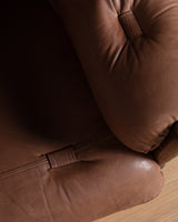 Swedish Safari Style Oak & Leather Sofa, 1960's