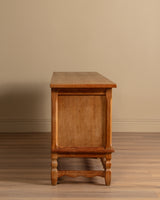 94" Danish Oak Sideboard w/ Wavy Apron by Henning Kjaernulf, 1970s's