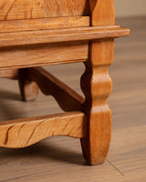 94" Danish Oak Sideboard w/ Wavy Apron by Henning Kjaernulf, 1970s's