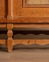 94" Danish Oak Sideboard w/ Wavy Apron by Henning Kjaernulf, 1970s's